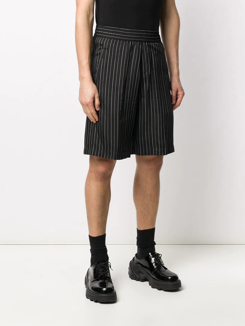 pinstripe elasticated-waistband shorts 3
