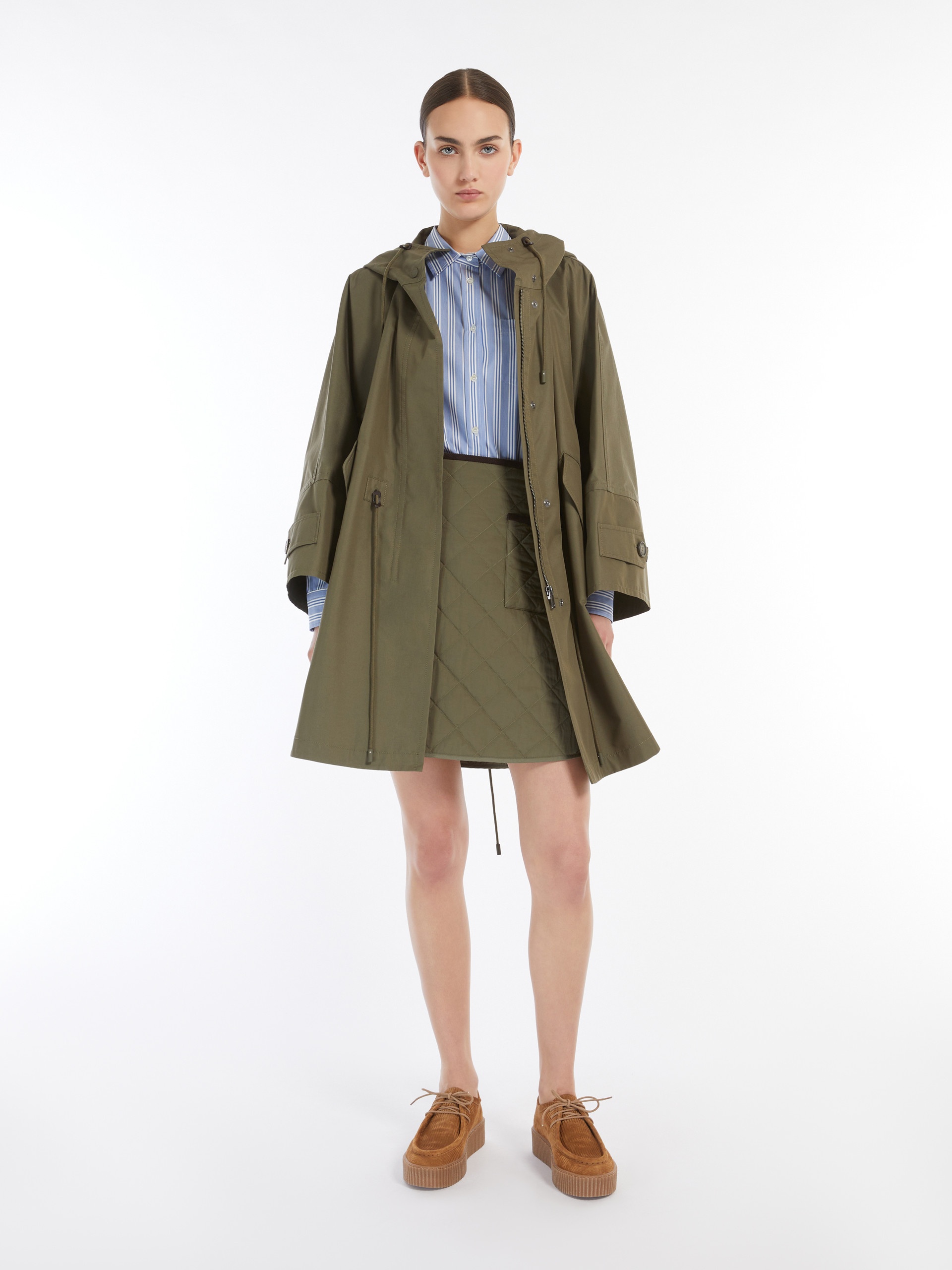 USA Water-repellent cotton gabardine cape - 2