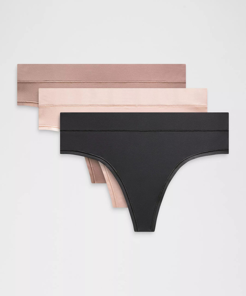 UnderEase High-Rise Thong Underwear *3 Pack 1