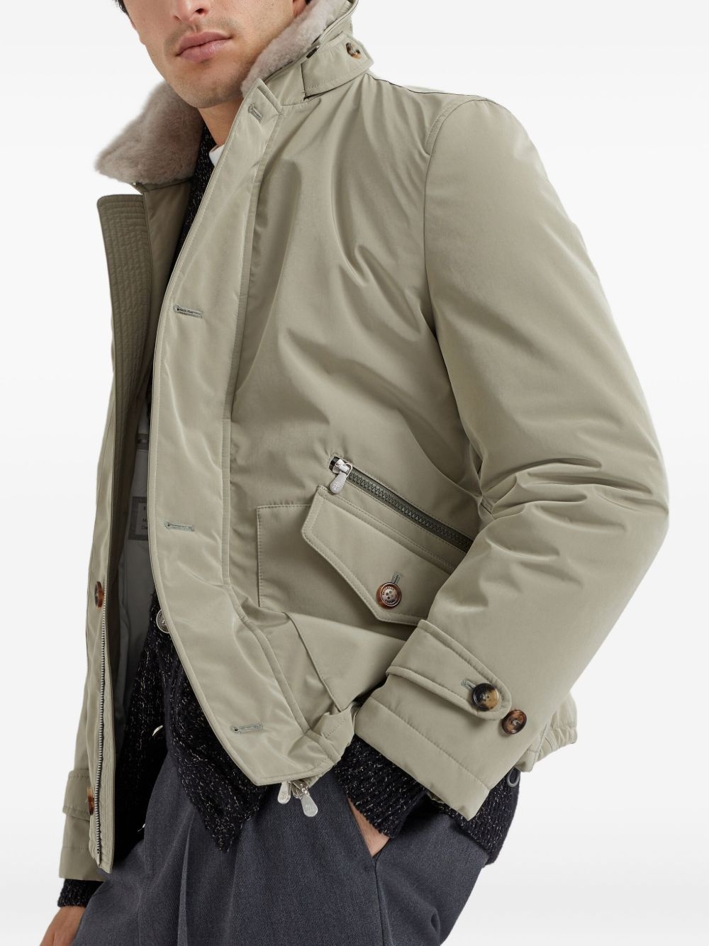 button-fastening jacket - 5
