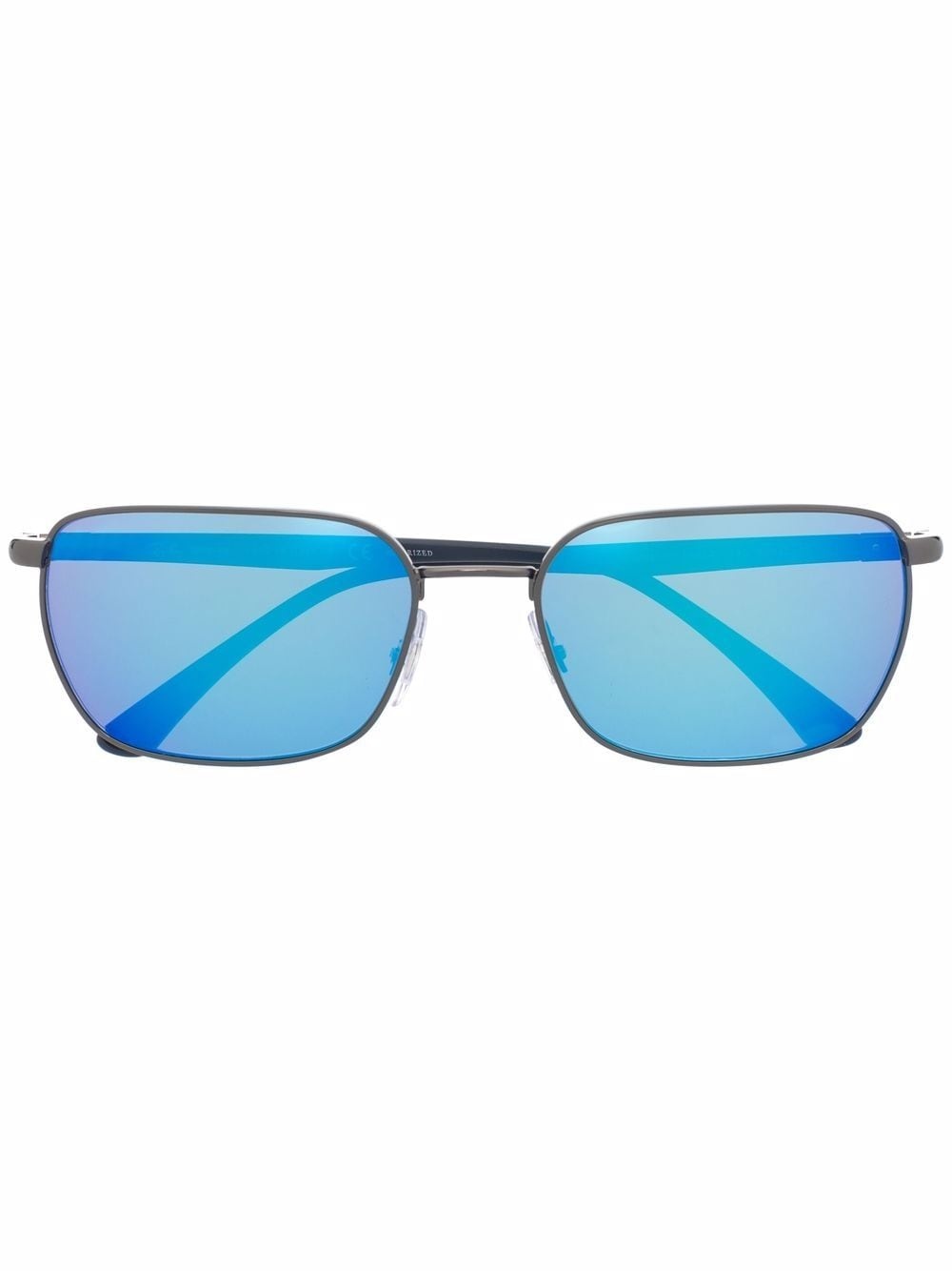 mirrored rectangle-frame sunglasses - 1