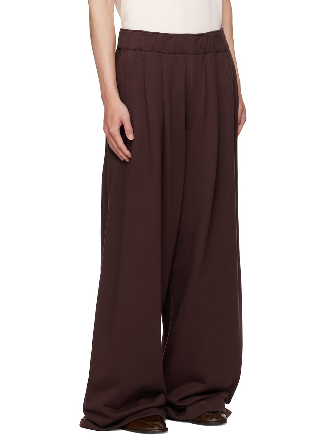 Burgundy Pleated Sweatpants - 2