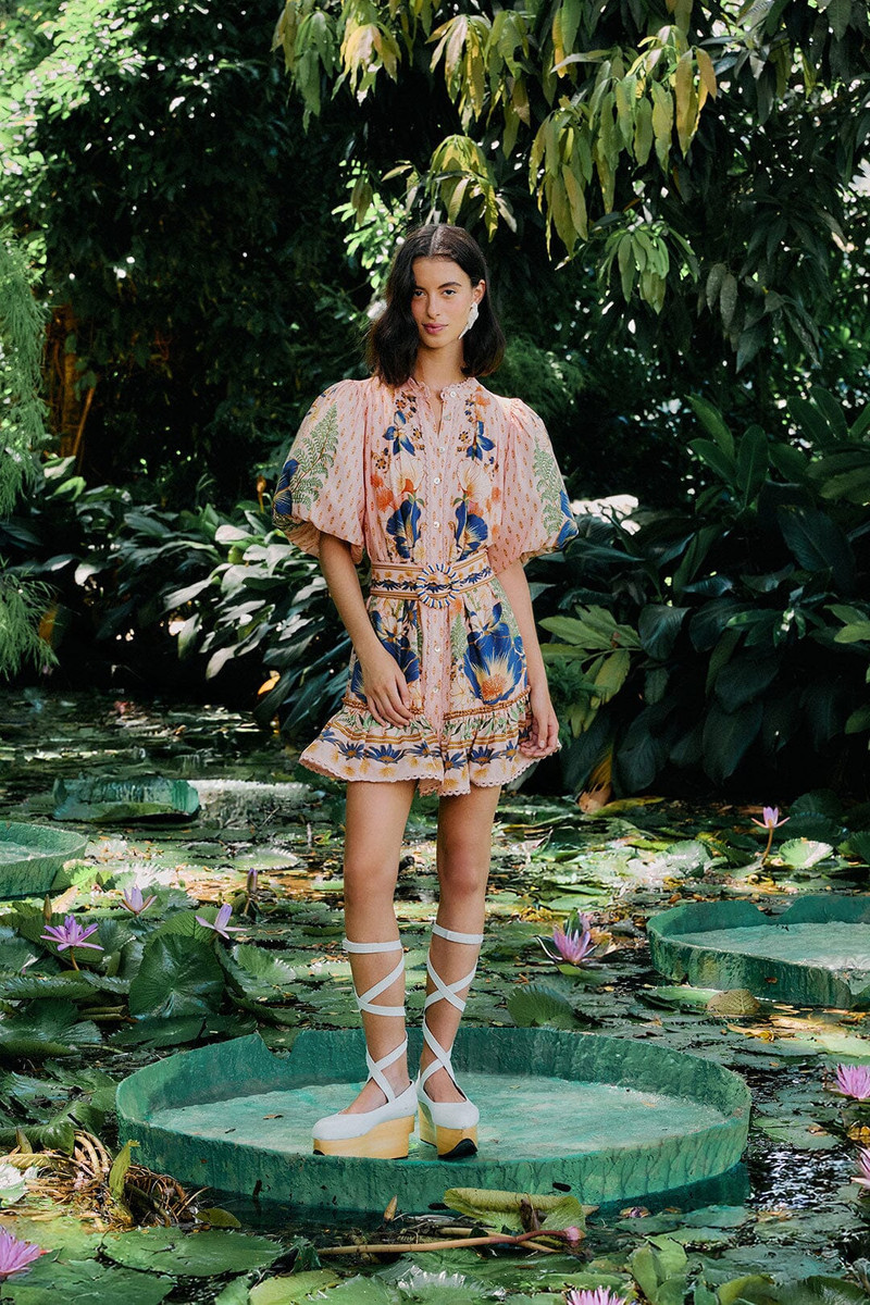 Pink Dream Garden Beaded Belt Mini Dress 1