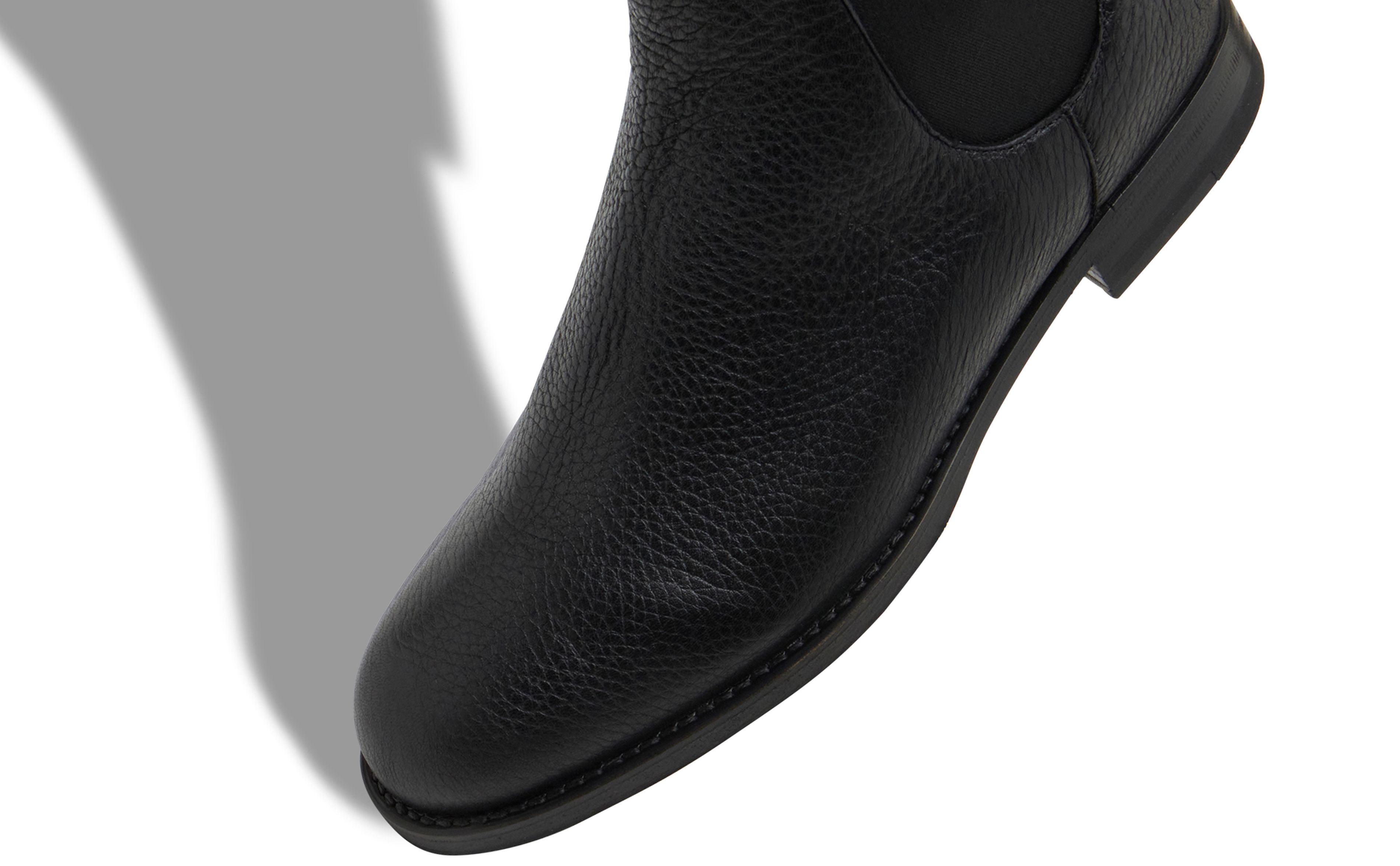 Black Deer Leather Chelsea Boots - 4