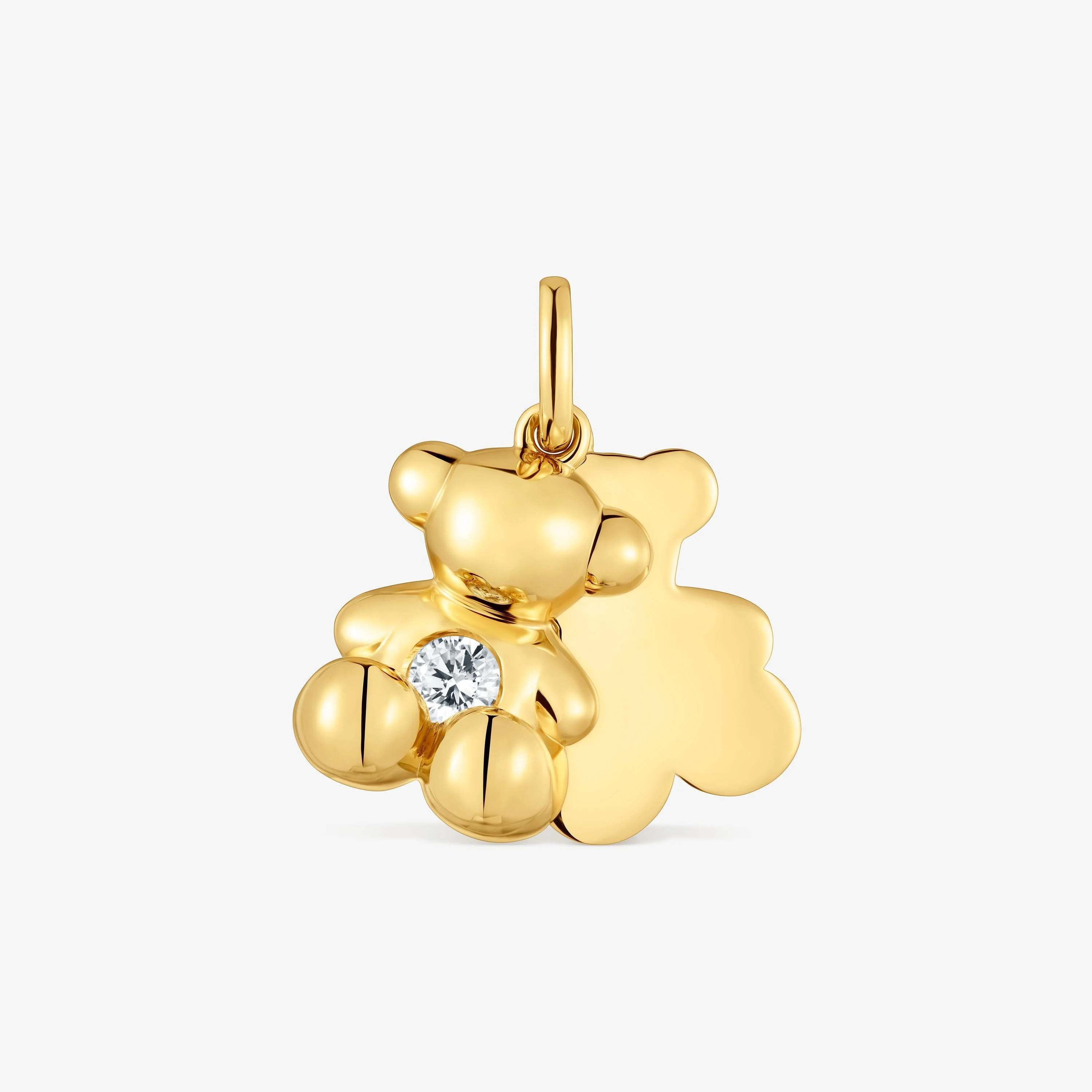 Double-bear Pendant with 18K gold vermeil and laboratory-grown diamond Bold Bear - 1