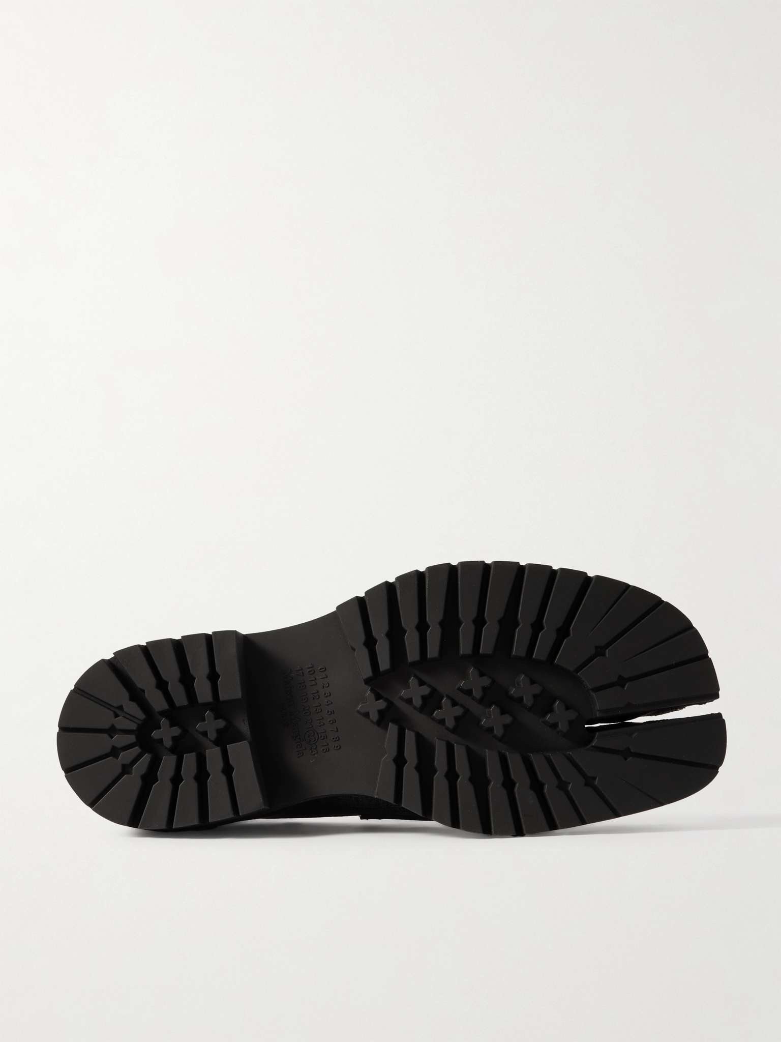 Tabi County Split-Toe Distressed Textured-Leather Penny Loafers - 3