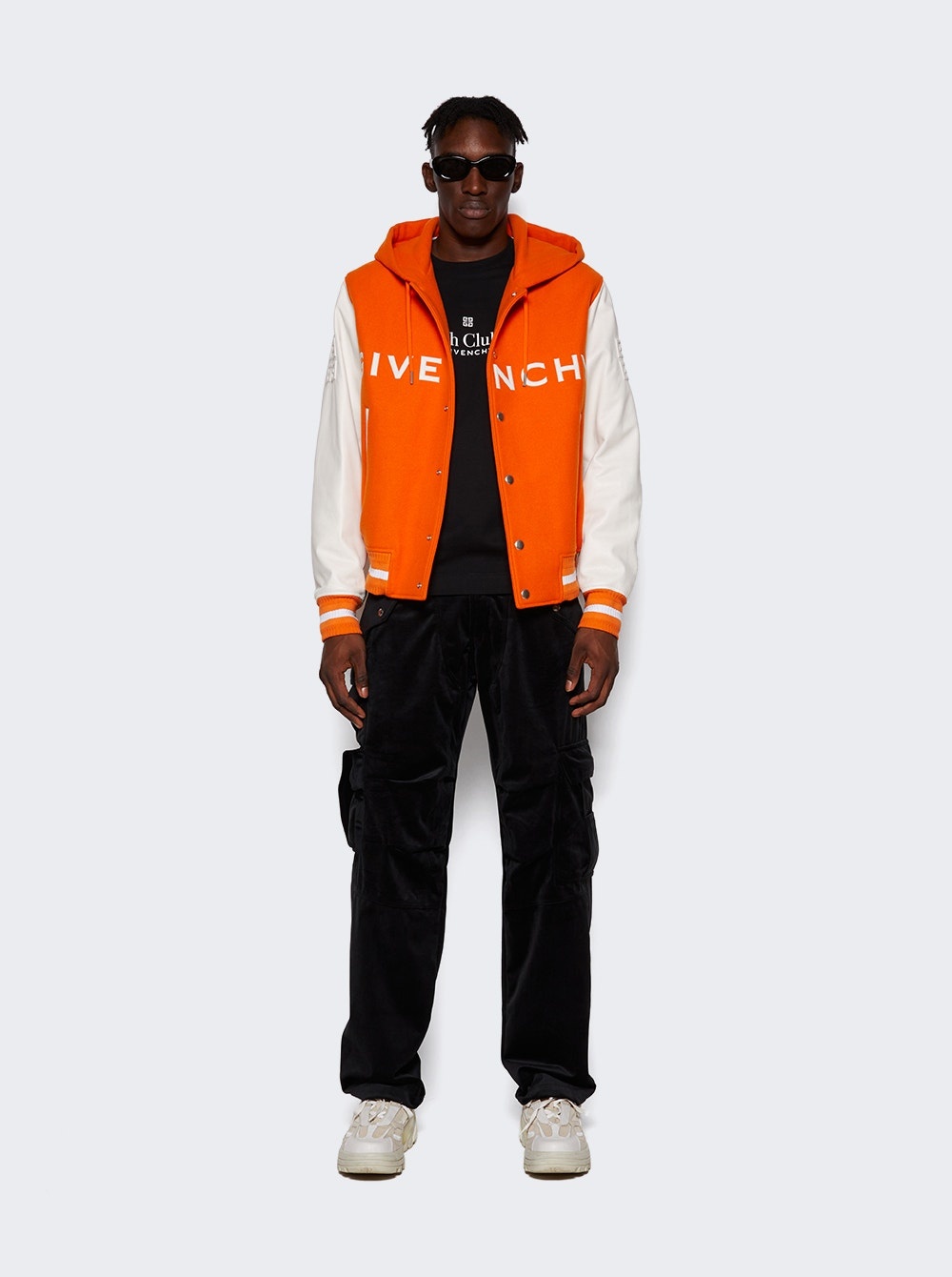 Wool And Leather Varsity Jacket Orange - 2