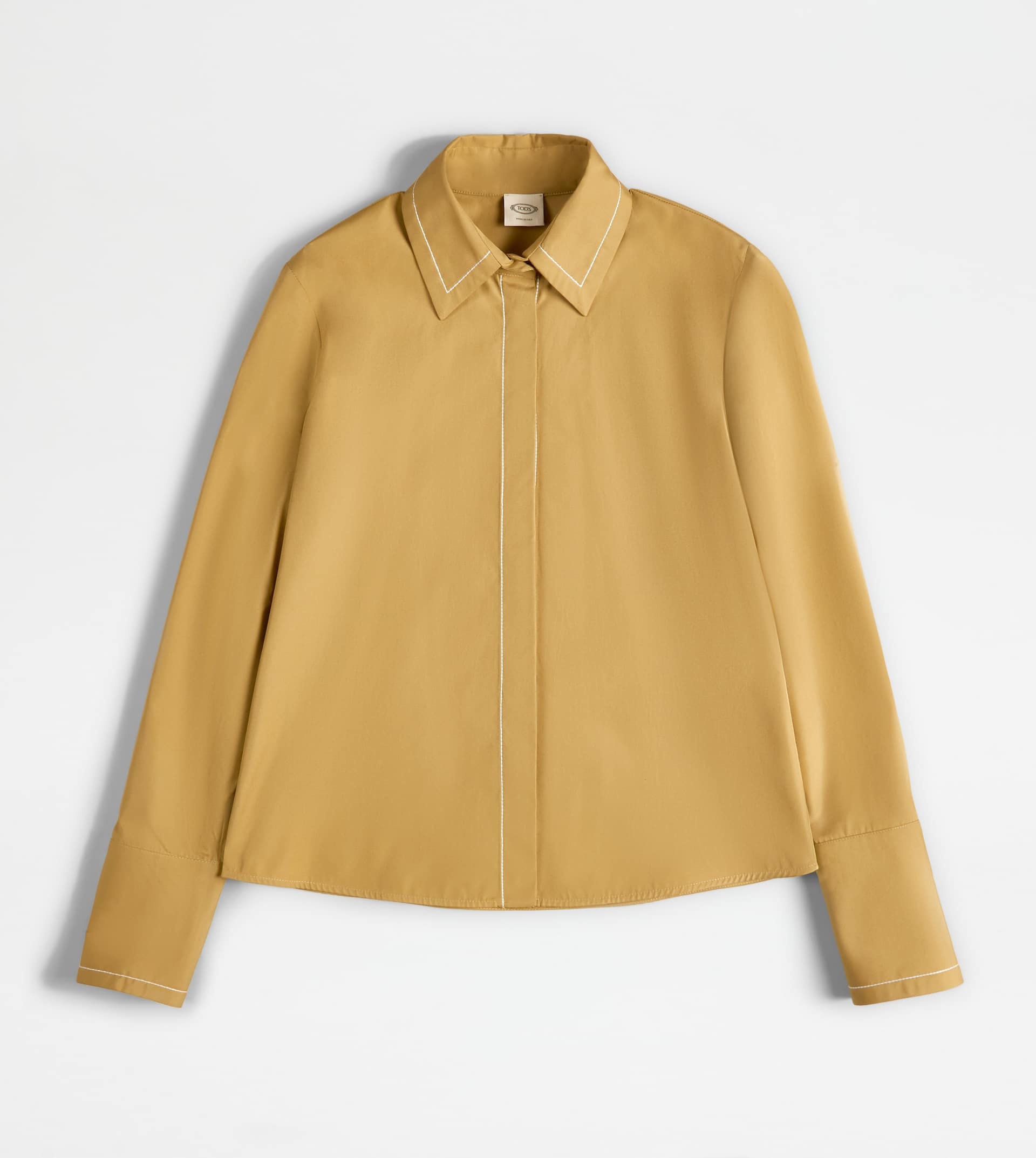 SHIRT IN POPLIN - BEIGE - 1