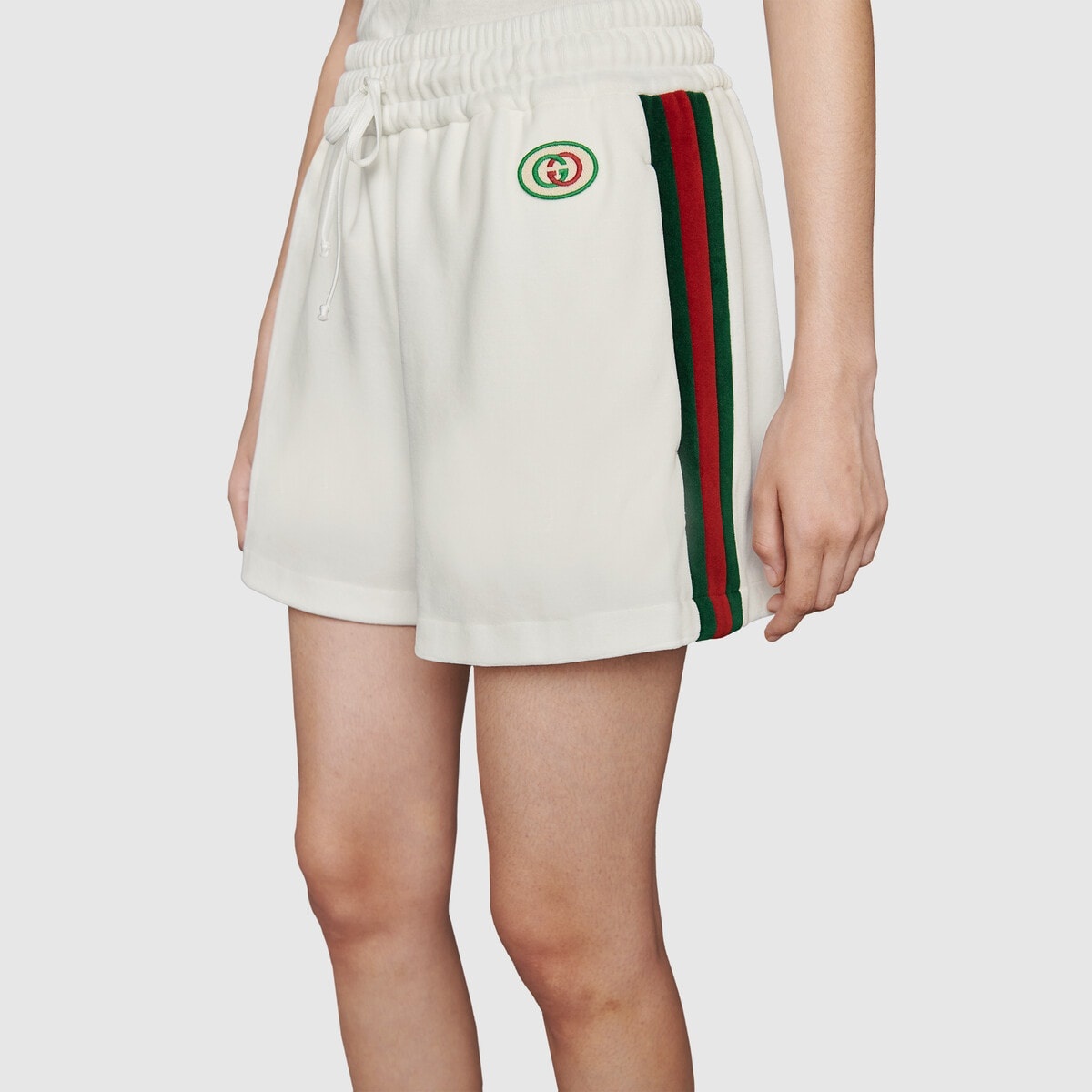 Cotton shorts with chenille Web - 5