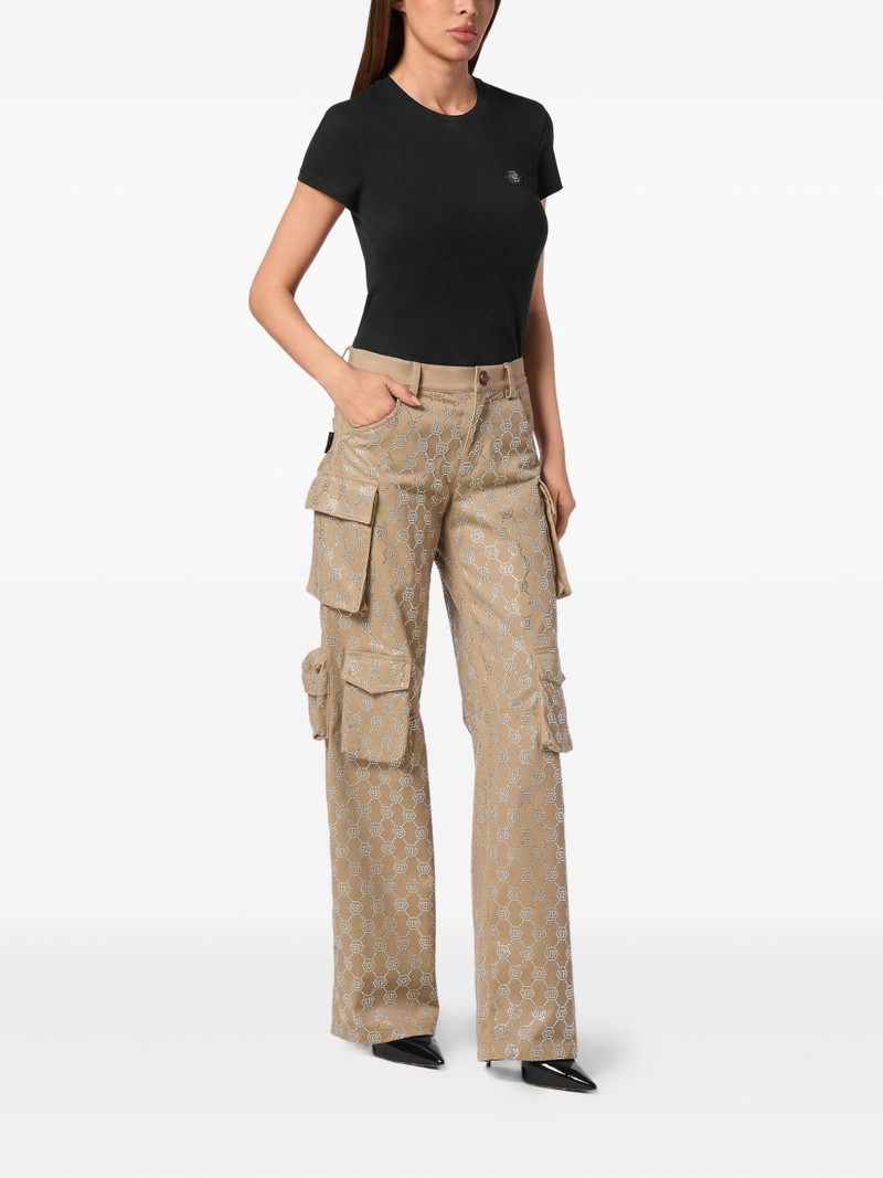 PHILIPP PLEIN monogram cargo-pocket trousers outlook