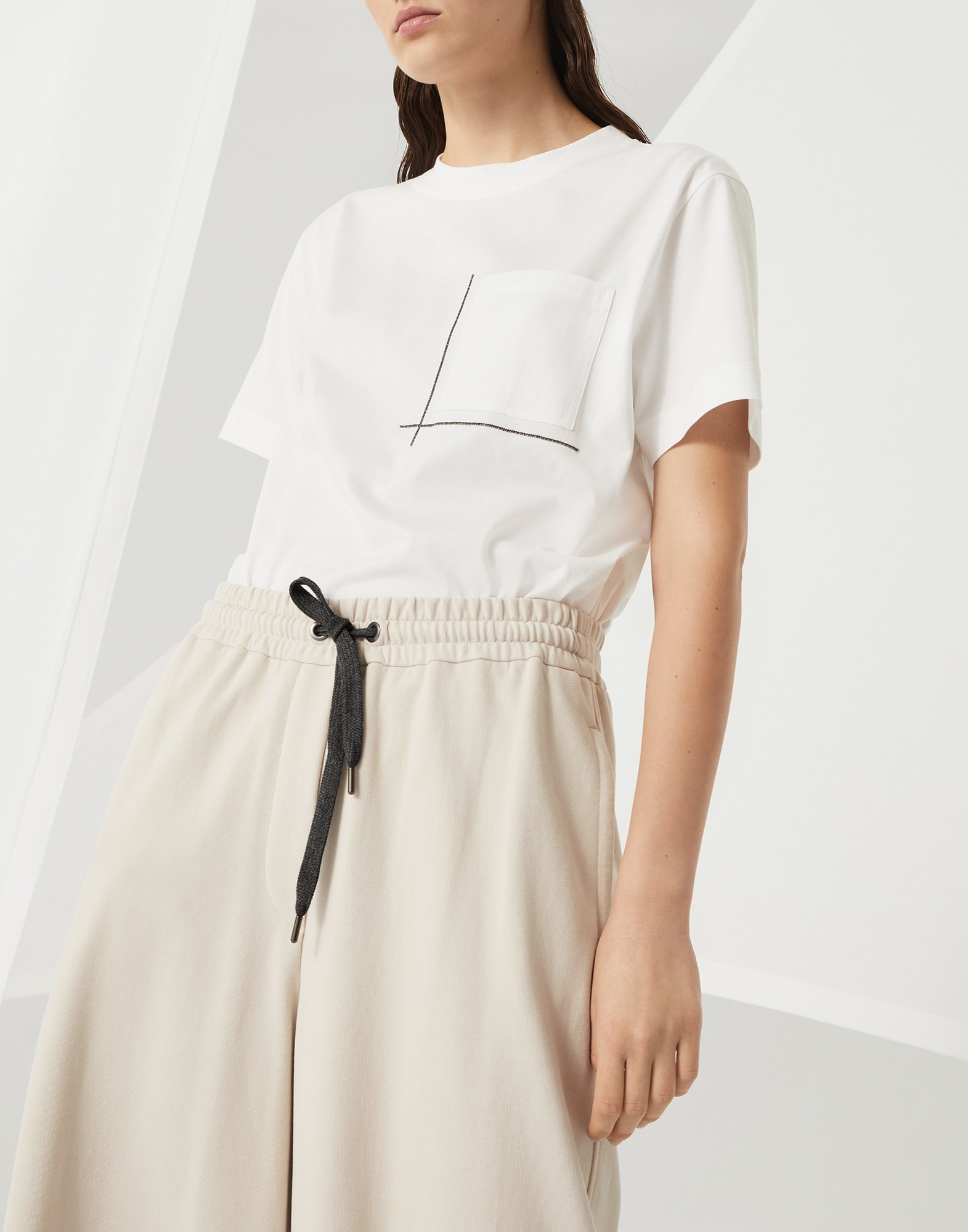 Cotton smooth French terry track trousers - 3