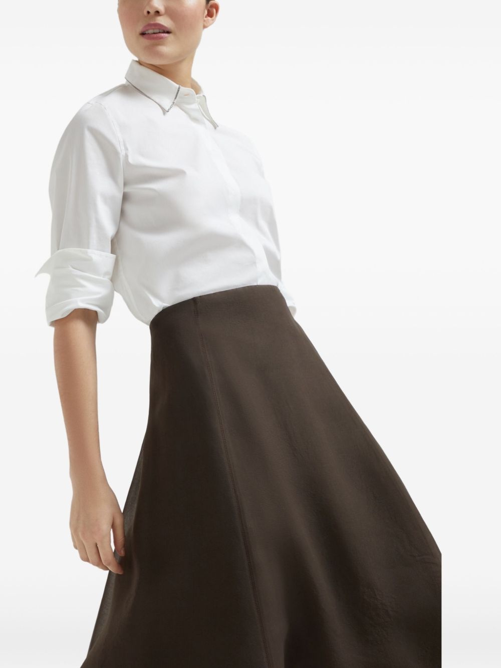 silk midi skirt - 5