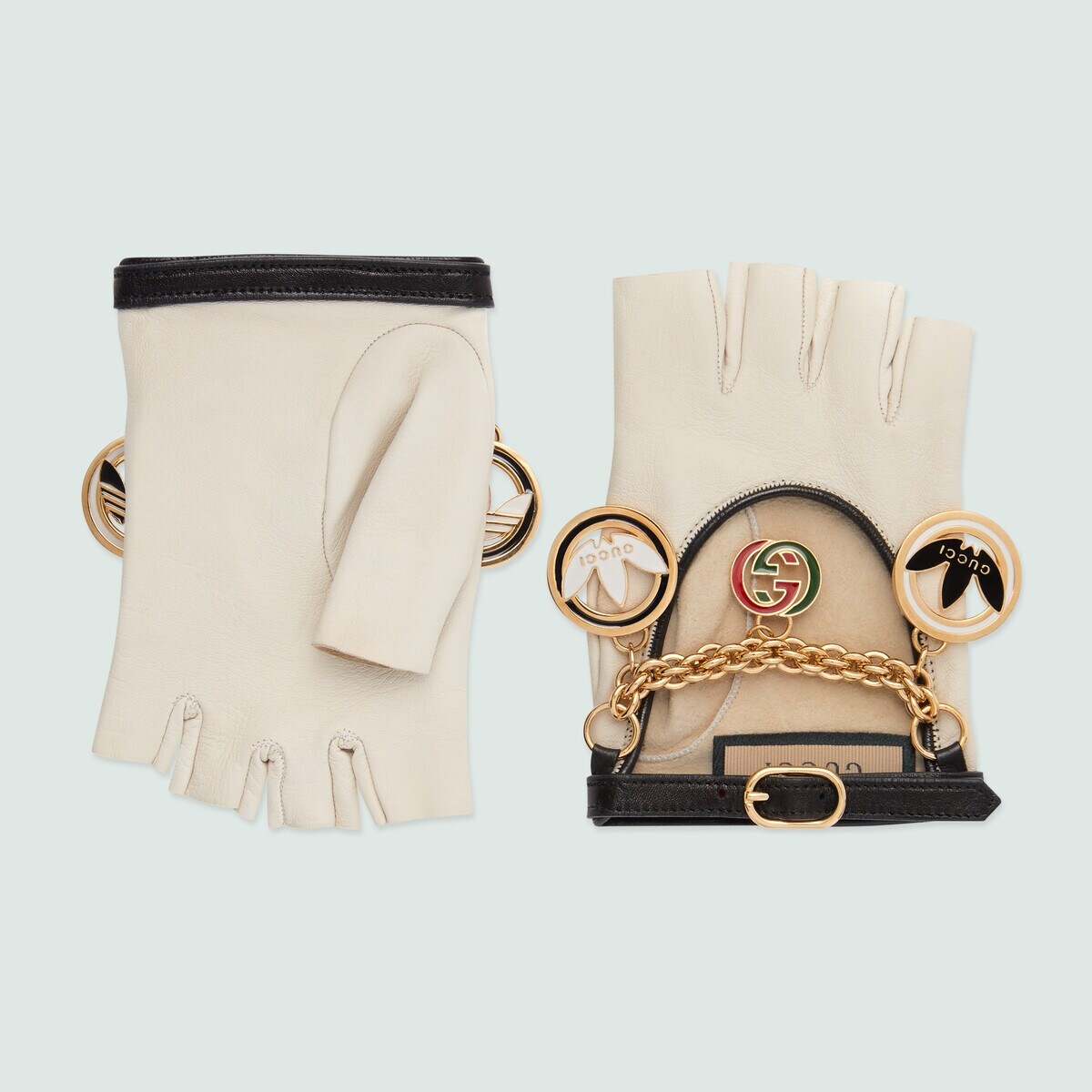 adidas x Gucci leather gloves - 1