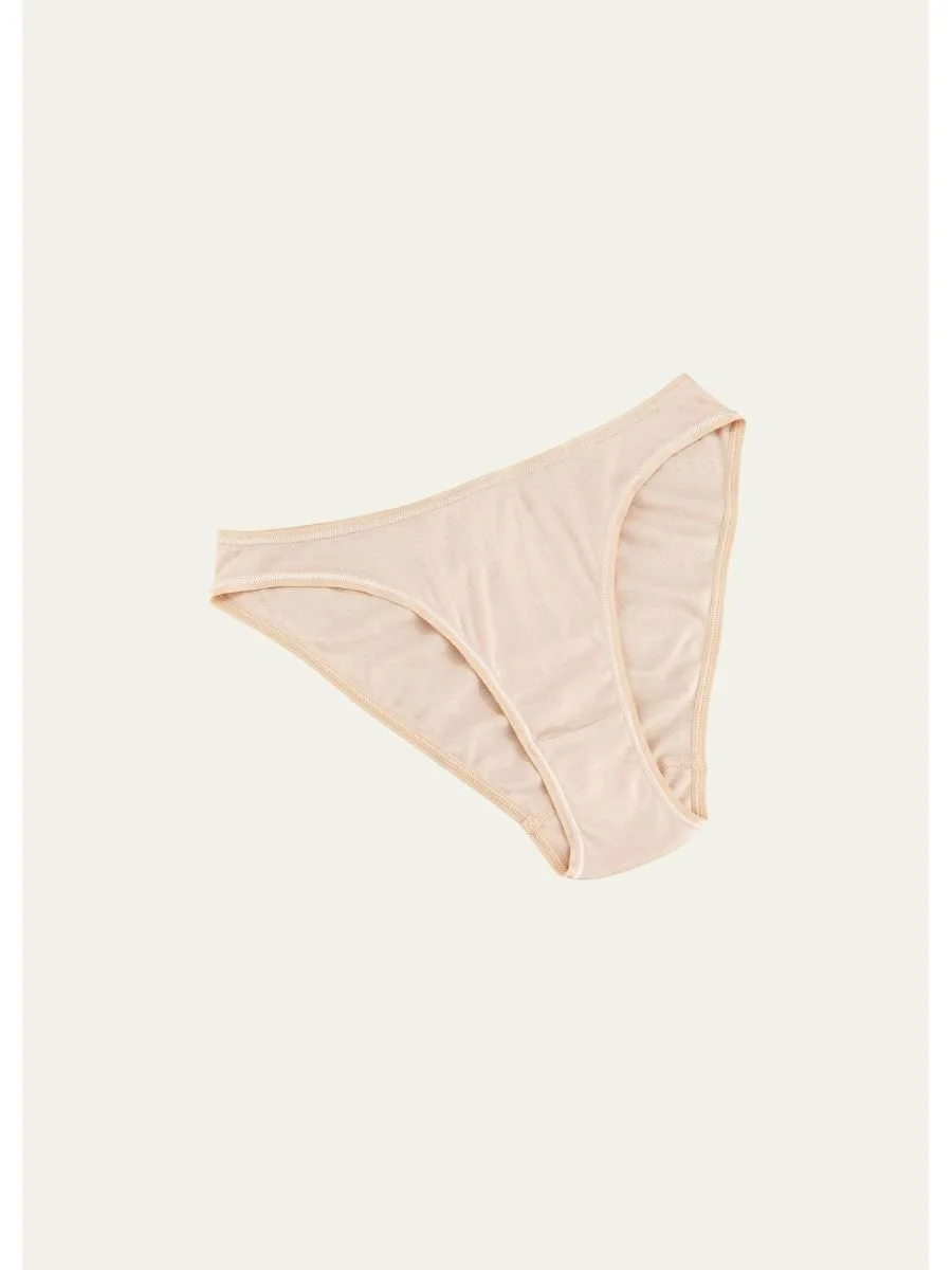 Seamless High-Cut Cotton Briefs - 1
