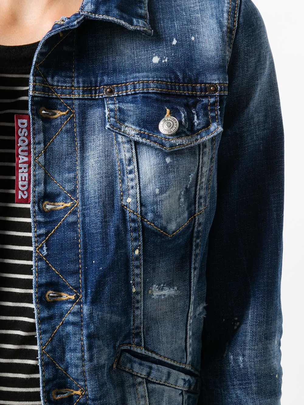 Icon distressed denim jacket - 5