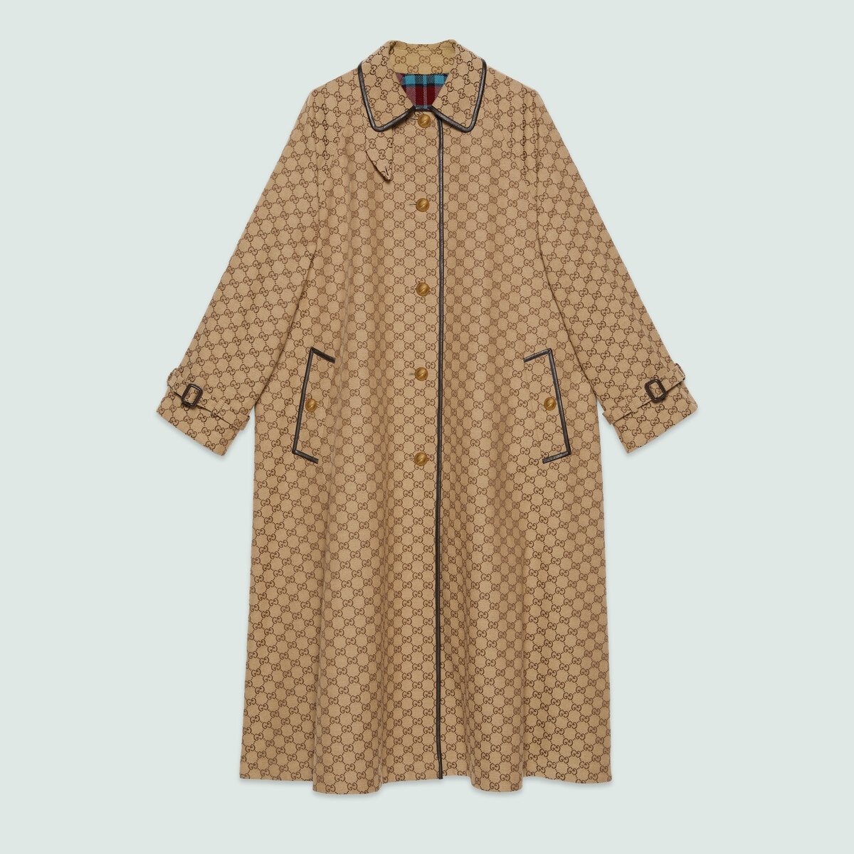 トレンチコート GUCCI GG TARTAN REVERSIBLE COAT GUCCI Reversible GG tartan coat | REVERSIBLE