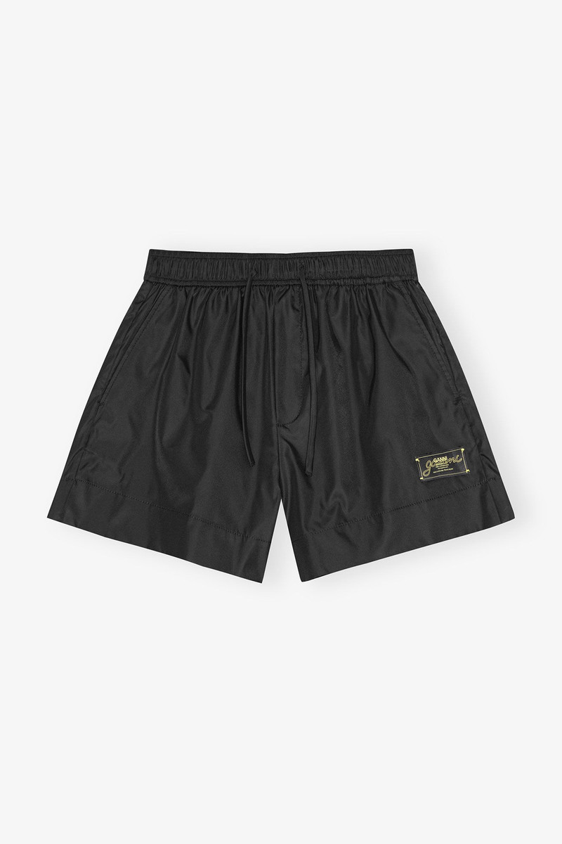 BLACK DUCHESSE NYLON SHORTS 1