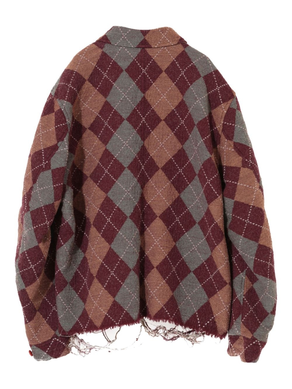 argyle wool-blend jacket - 2