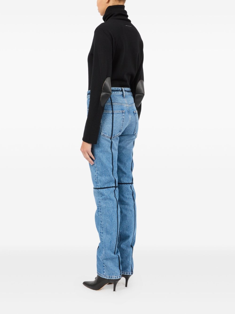 contrast-stitch jeans - 4
