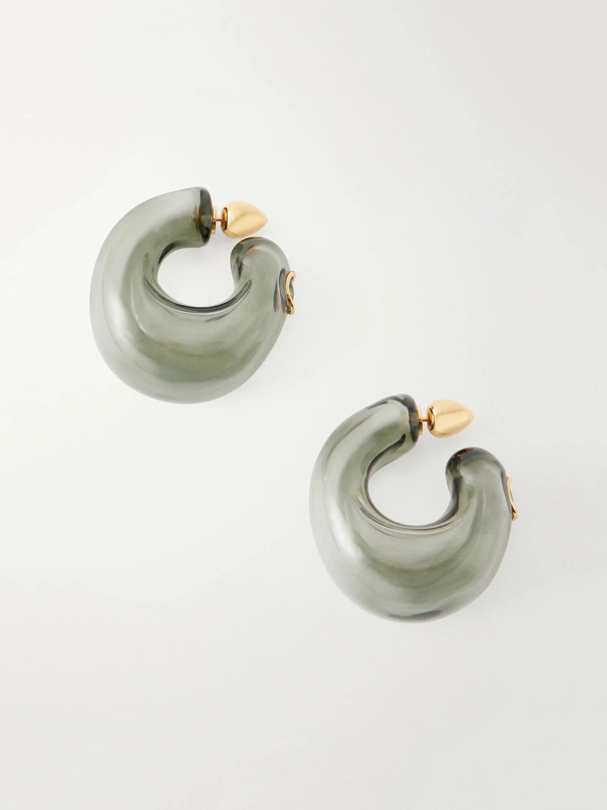 Glass Hoop Earrings - 1