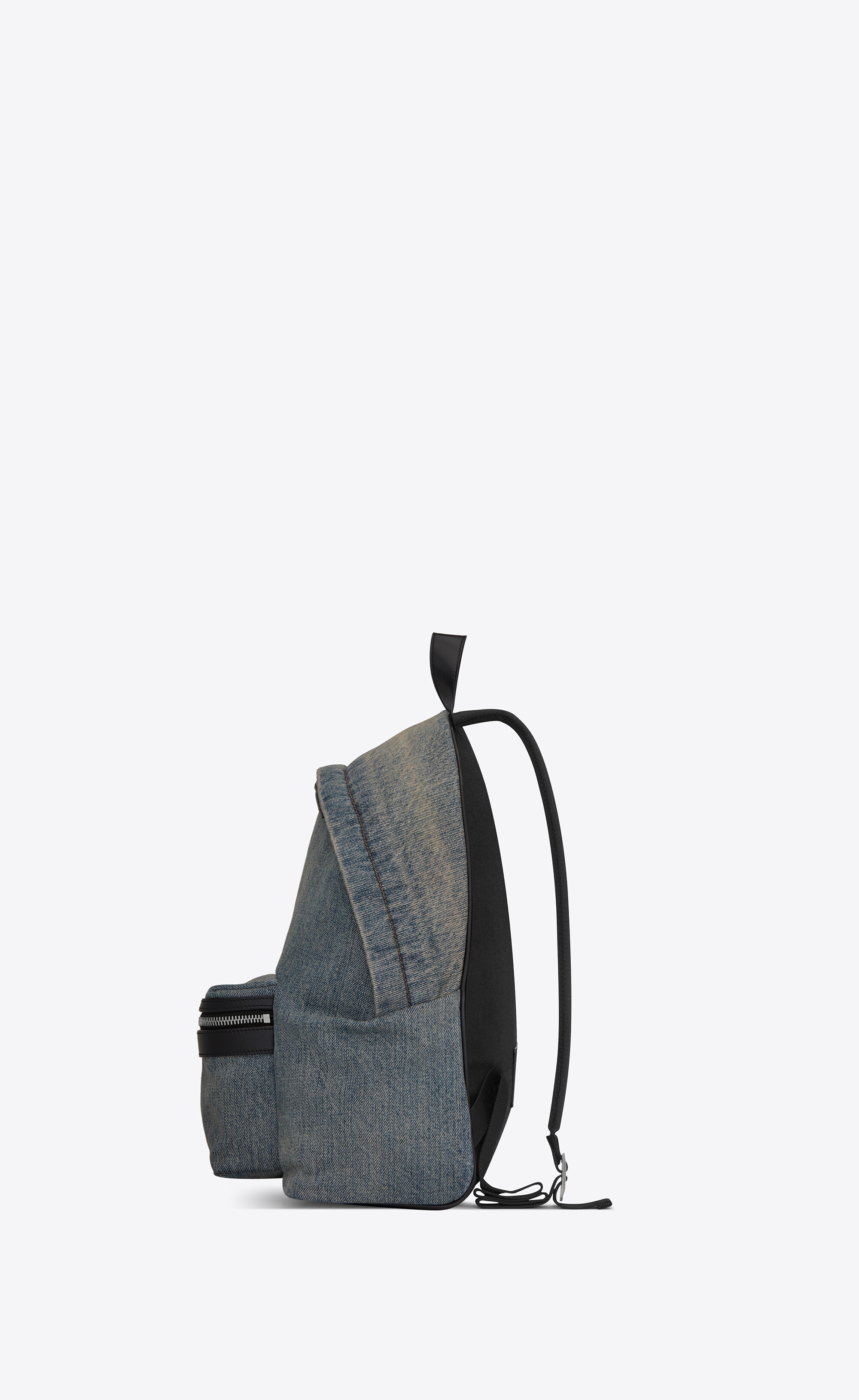 city mini backpack in bleached denim - 3