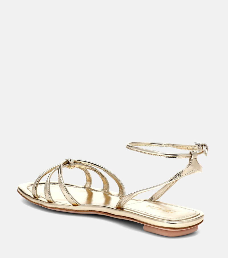 Prada Metallic leather sandals outlook
