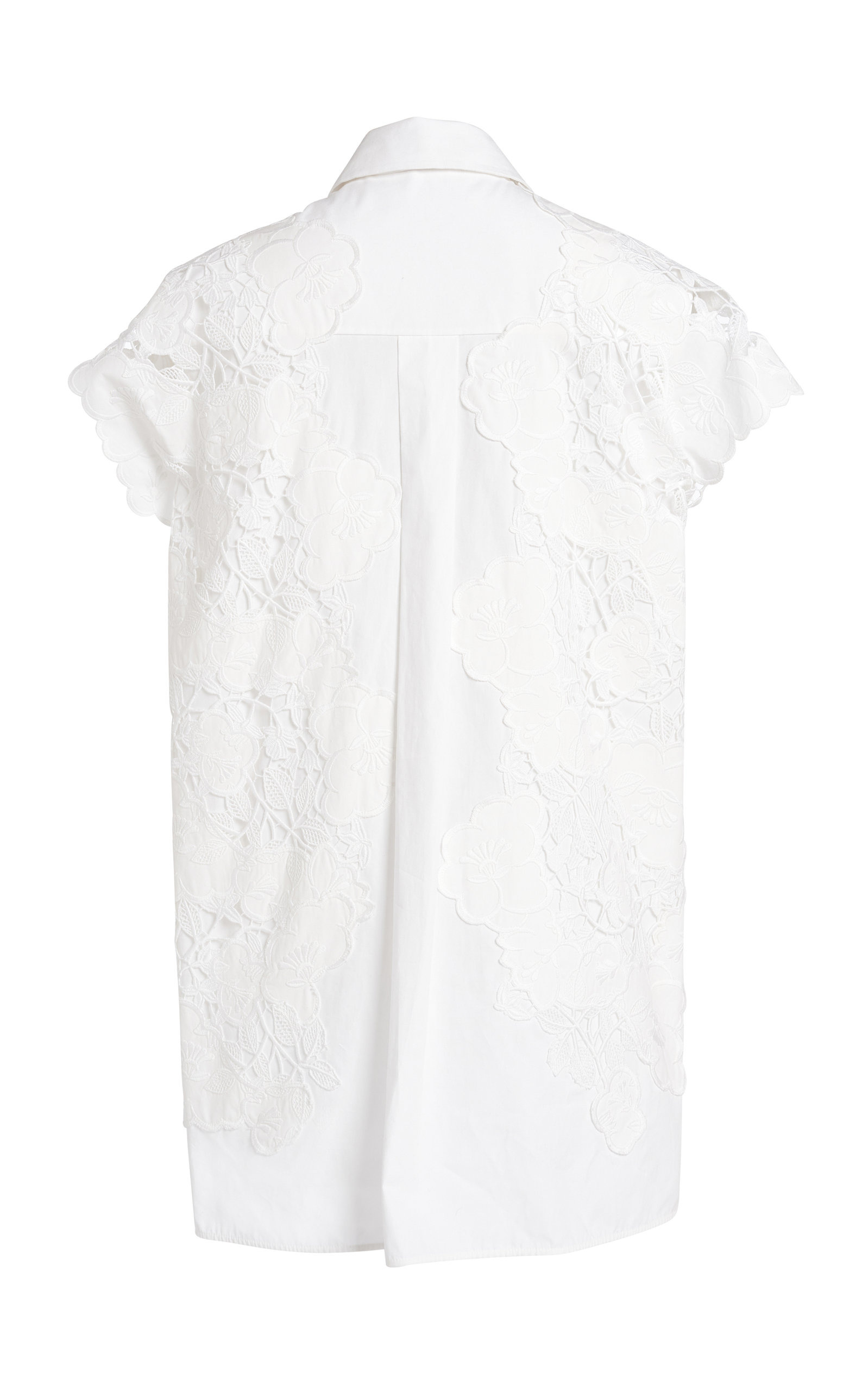 Embroidered Cotton Shirt white - 4