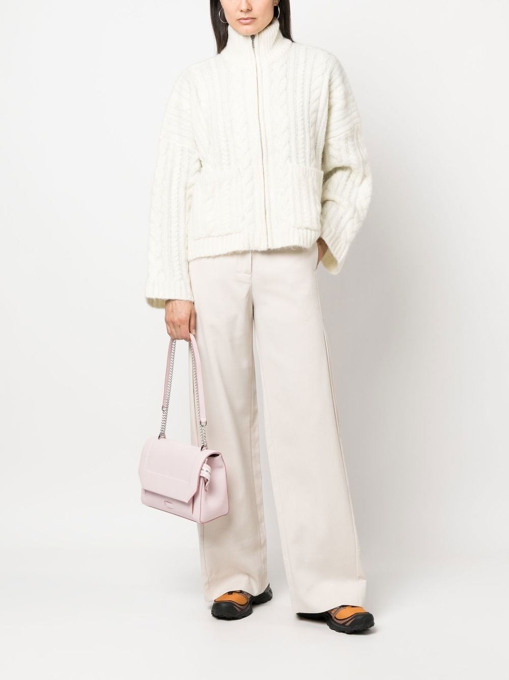logo-lettering leather tote bag - 2