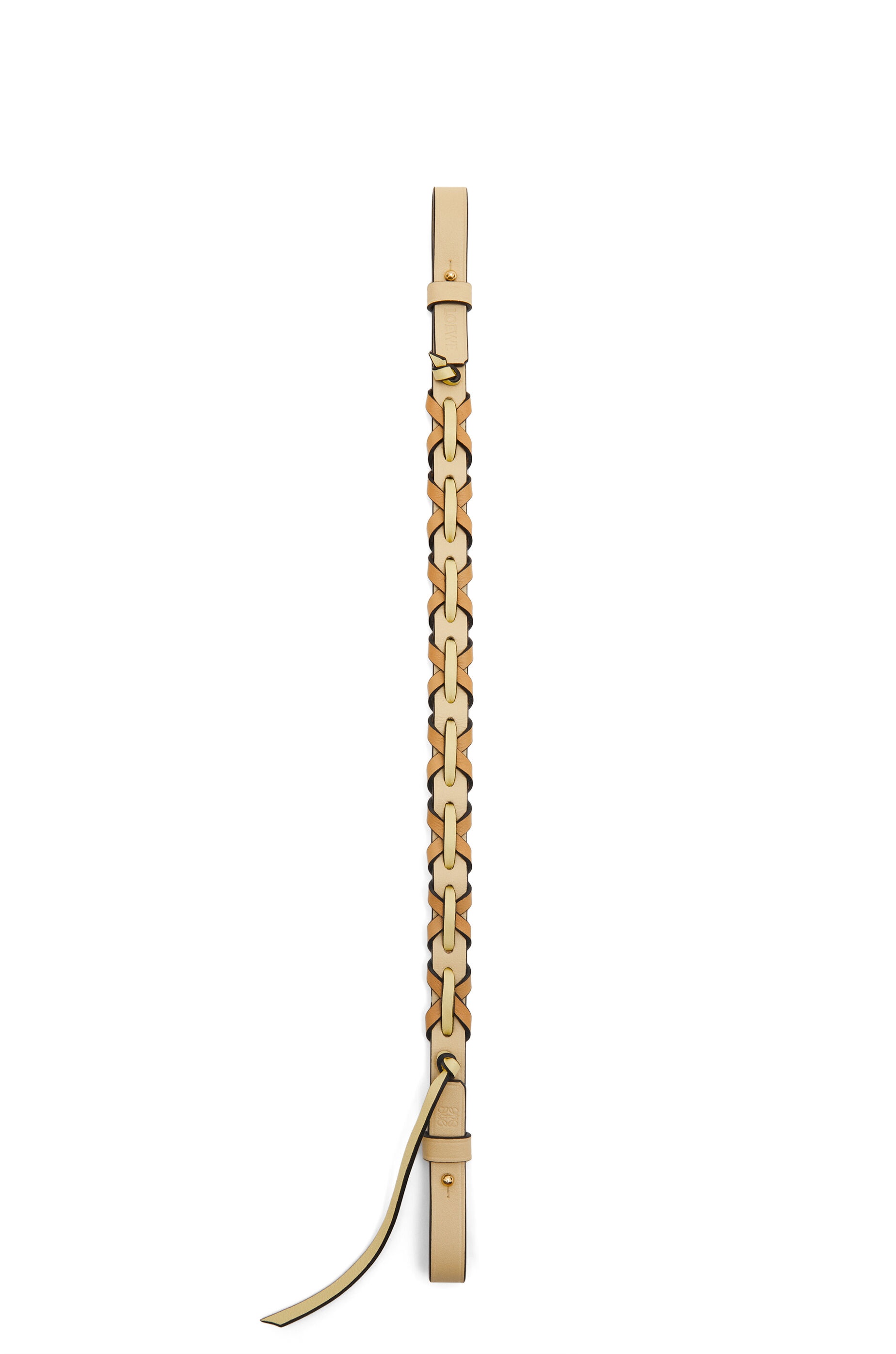 Thin cross braided strap in calfskin - 2