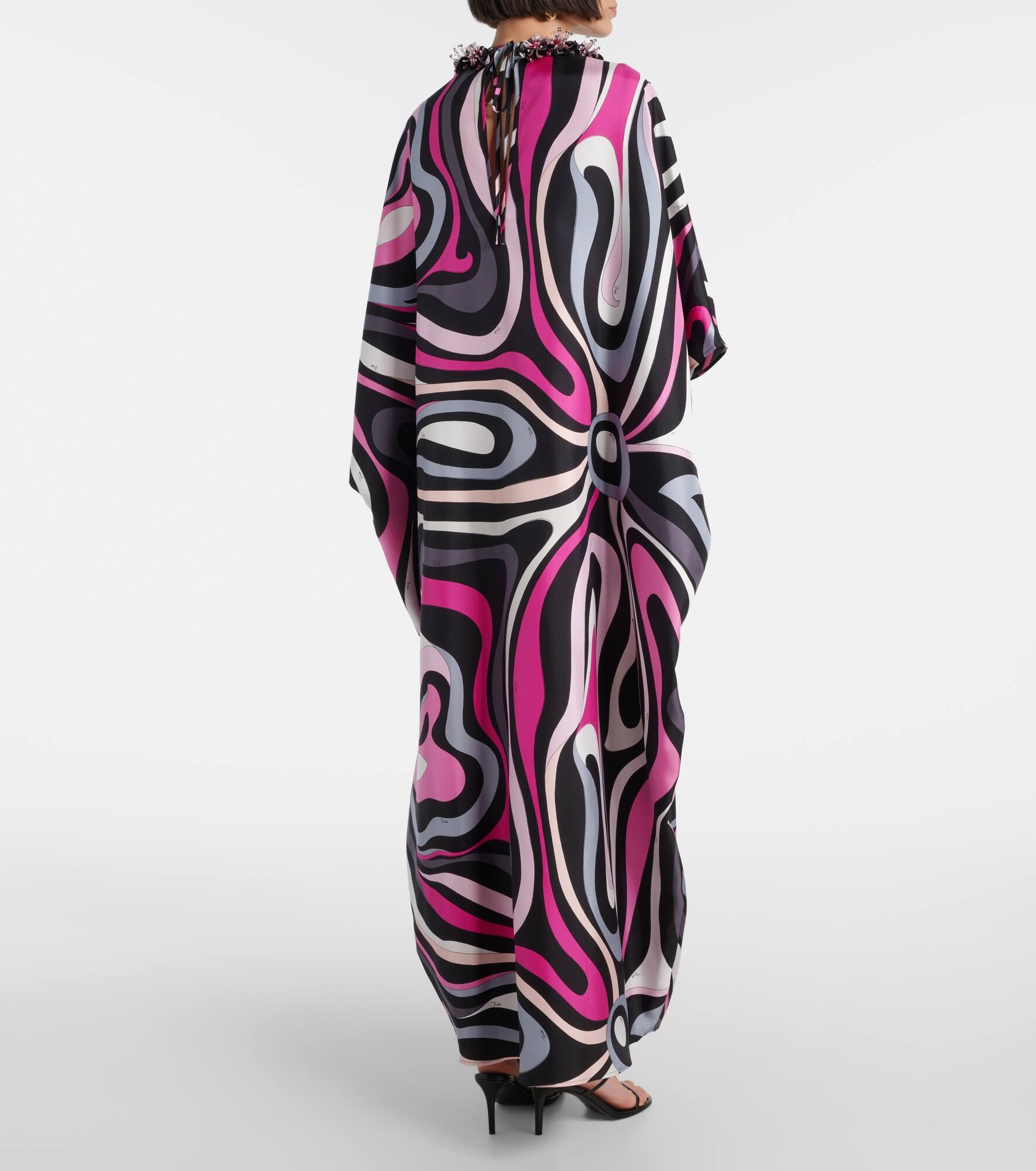 Marmo silk twill kaftan - 3
