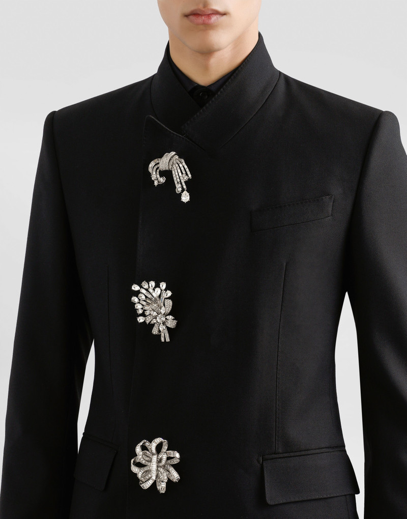 Double-breasted jacket inwool gabardine 4