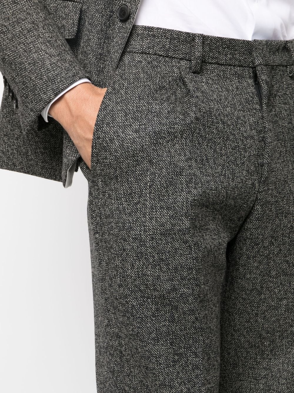 single-breasted tweed suit - 6