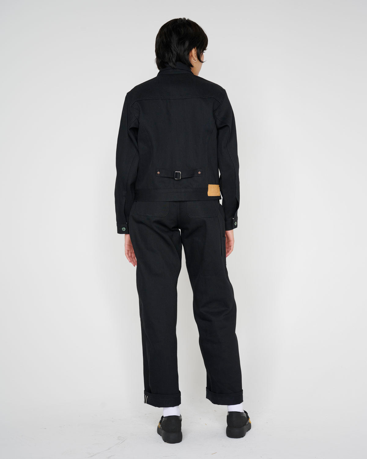 Trucker Jacket 13.2oz Selvedge Denim - Solid Black - 12