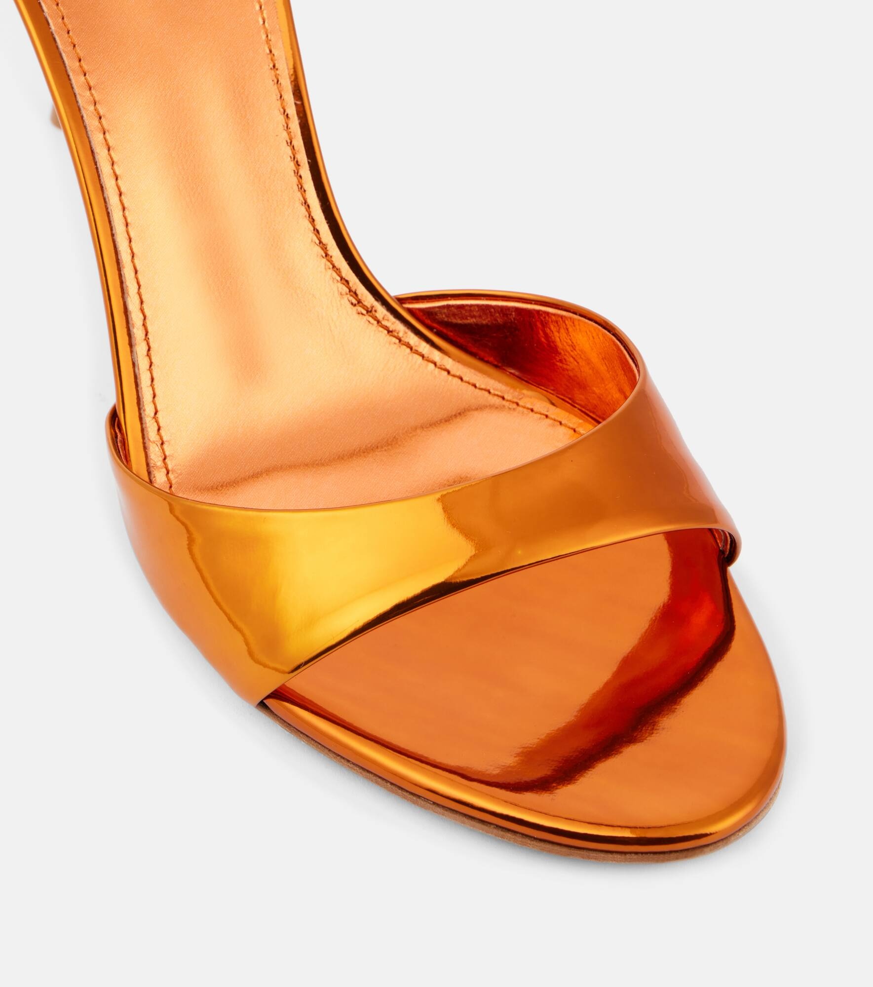 Lidia 70 metallic leather sandals - 5