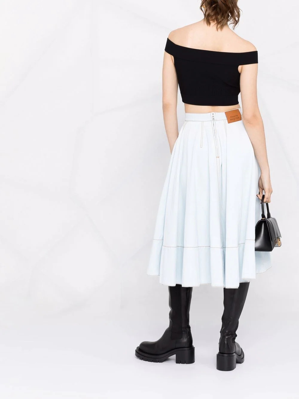 off-shoulder crop top - 6
