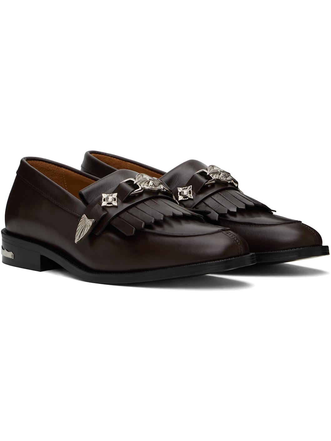 Brown Leather Loafers - 4