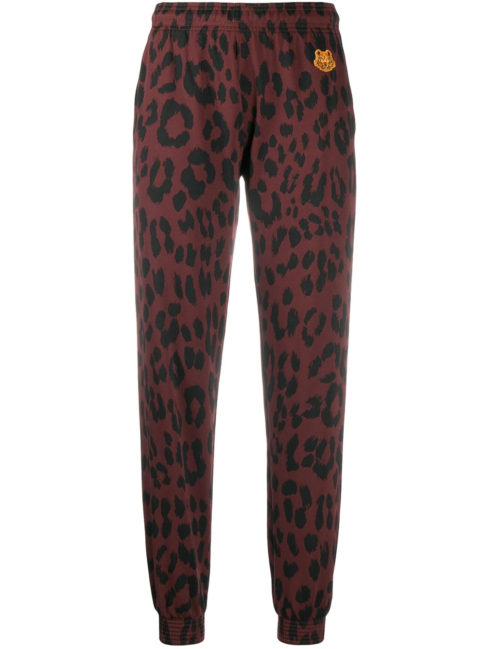 leopard print track pants - 1