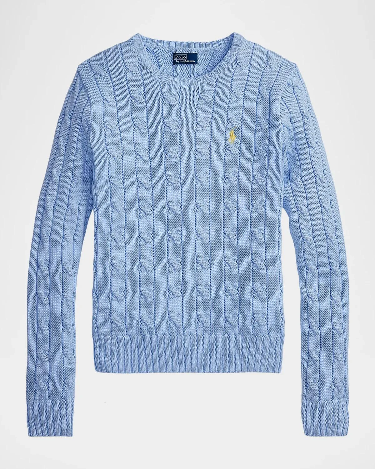 Cable-Knit Pima Cotton Sweater - 1