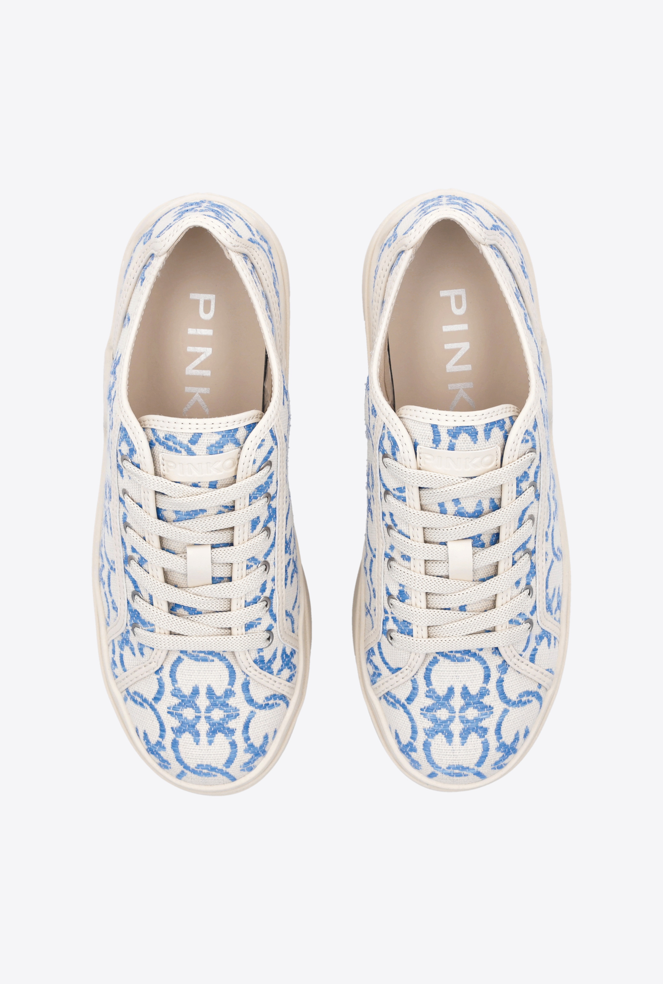 LOVE BIRDS MONOGRAM PLATFORM SNEAKERS - 8