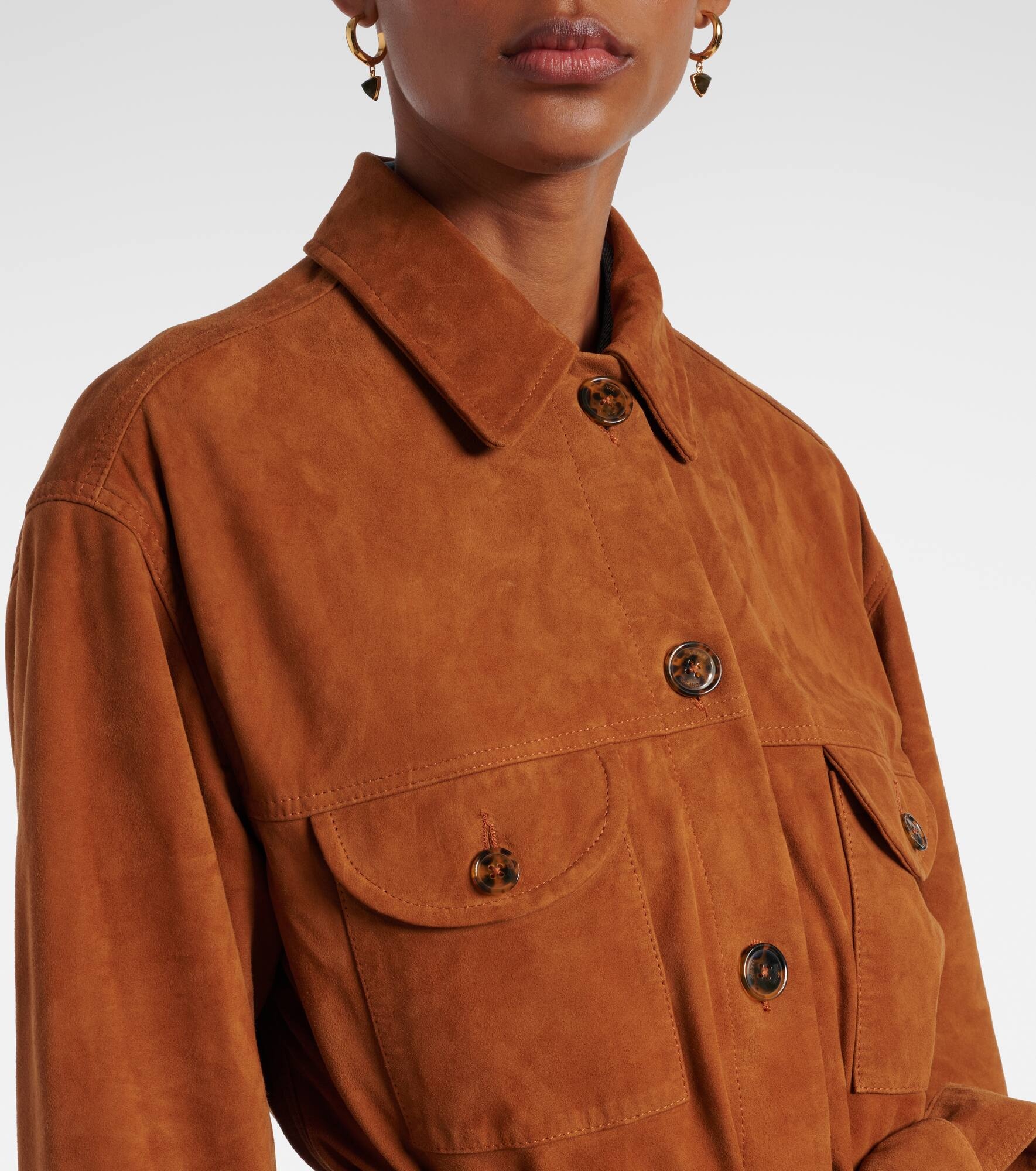 Viva Sahariana belted suede jacket - 4