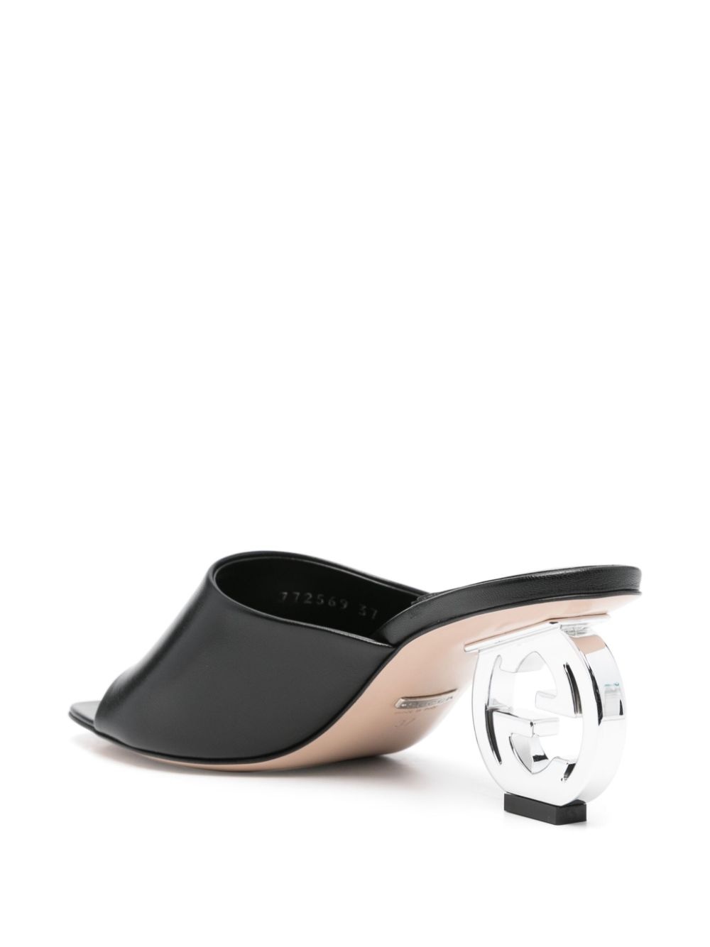 Interlocking G leather mules - 3