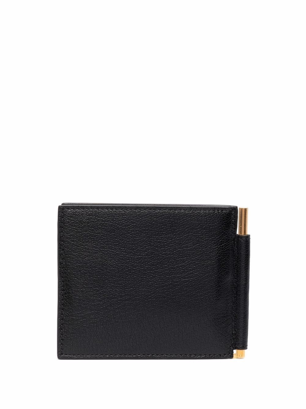 grained-effect bi-fold wallet - 2