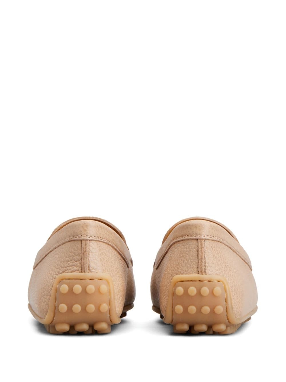 penny-slot detail leather loafers - 3