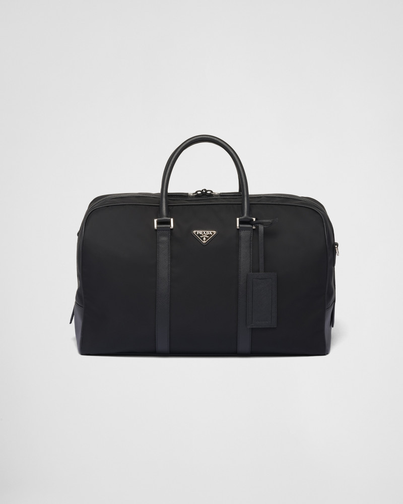 Re-Nylon and Saffiano leather duffel bag 1