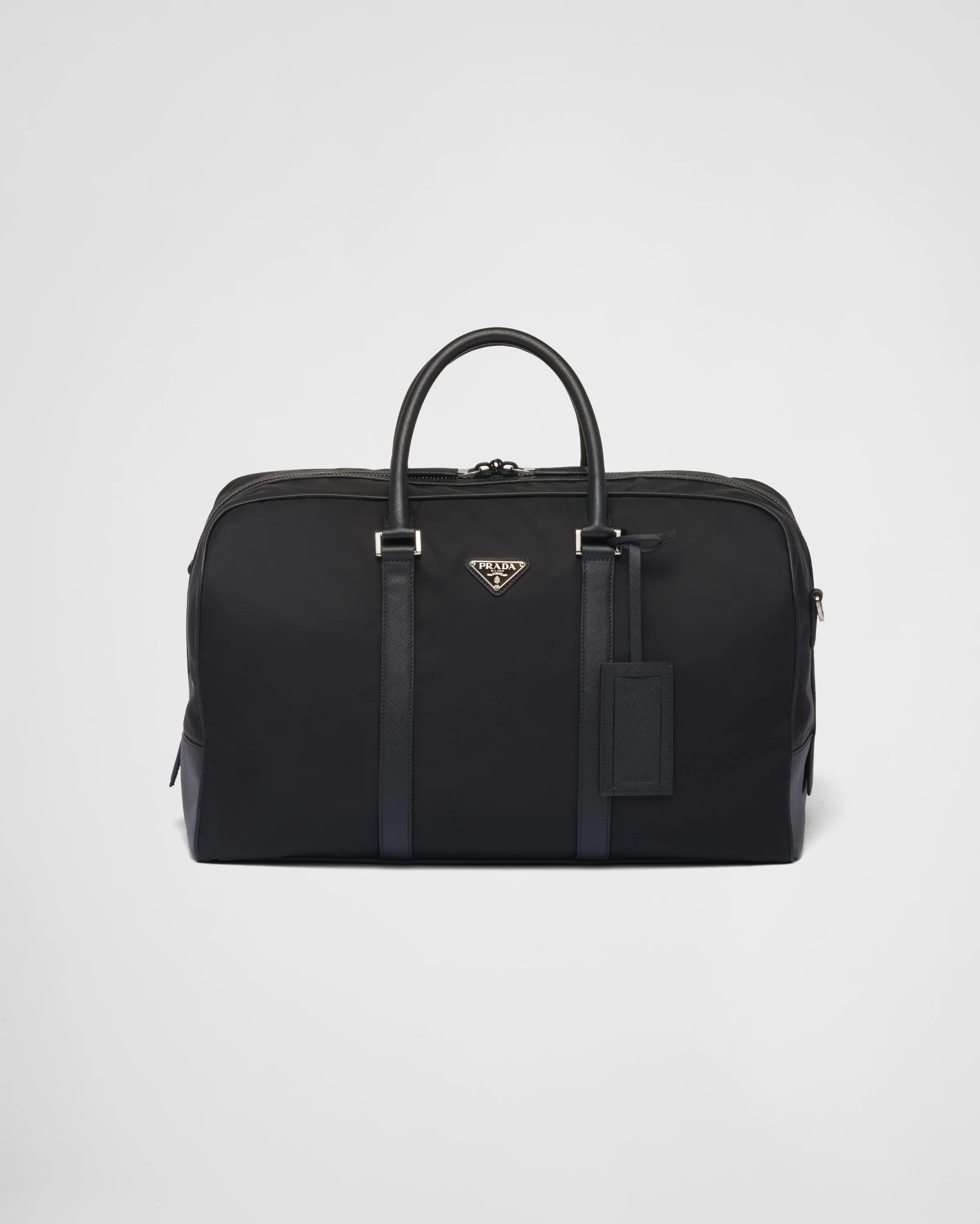 Re-Nylon and Saffiano leather duffel bag - 1