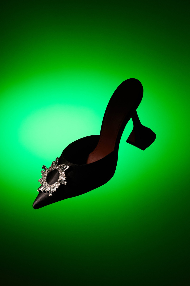 BEGUM MULE BLACK SATIN 4