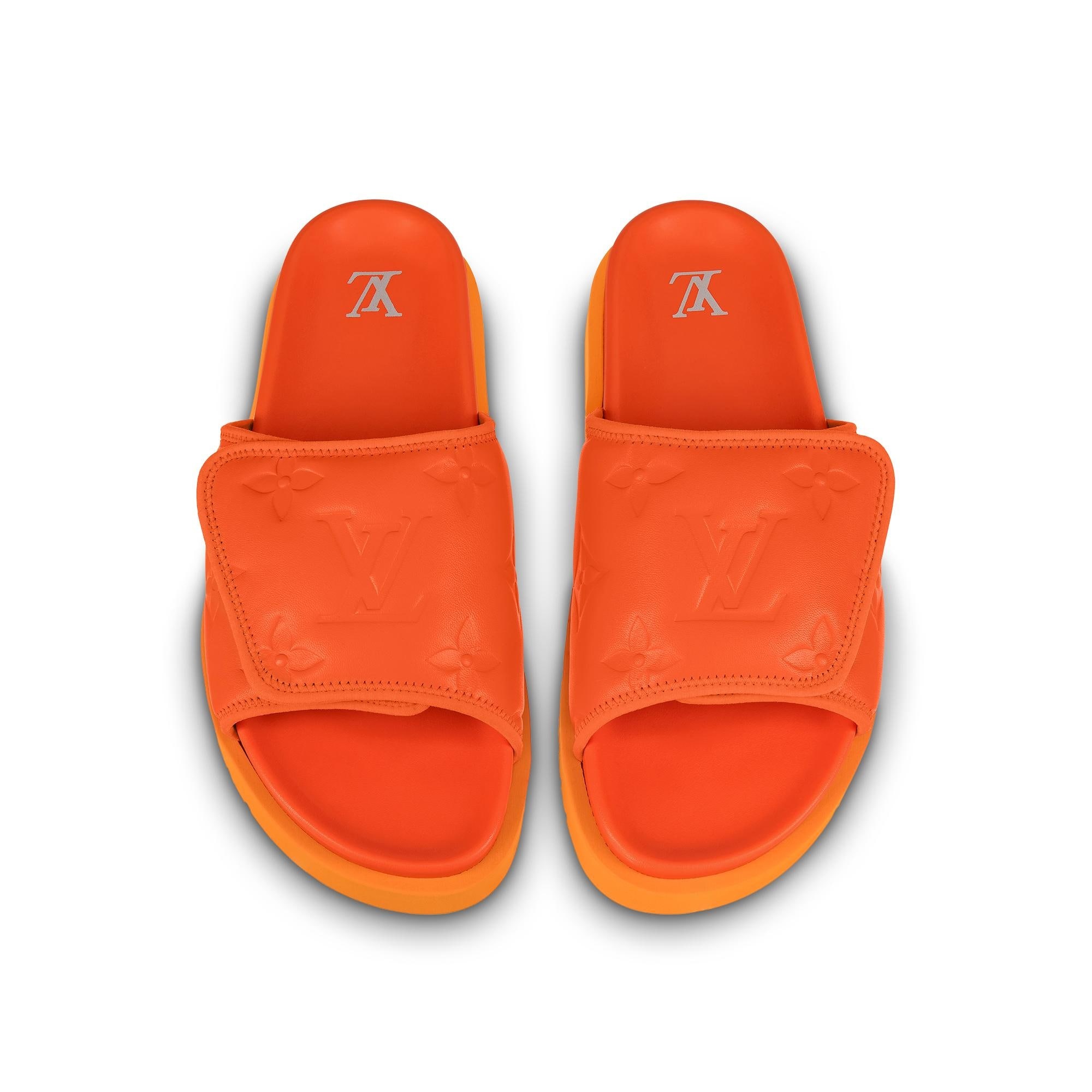 Louis vuitton orange slides clearance