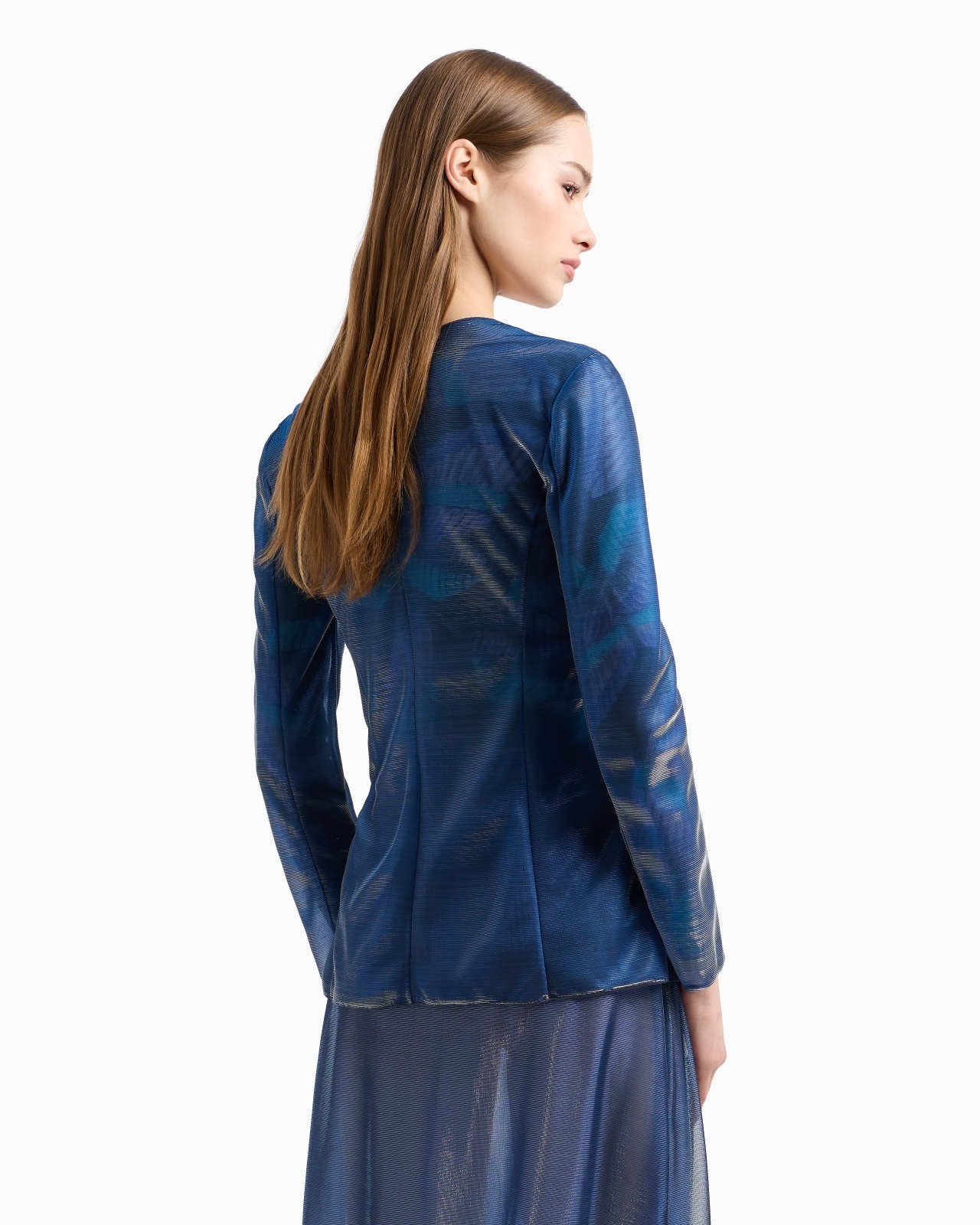 IRIDESCENT KNIT-FABRIC BLAZER - 2