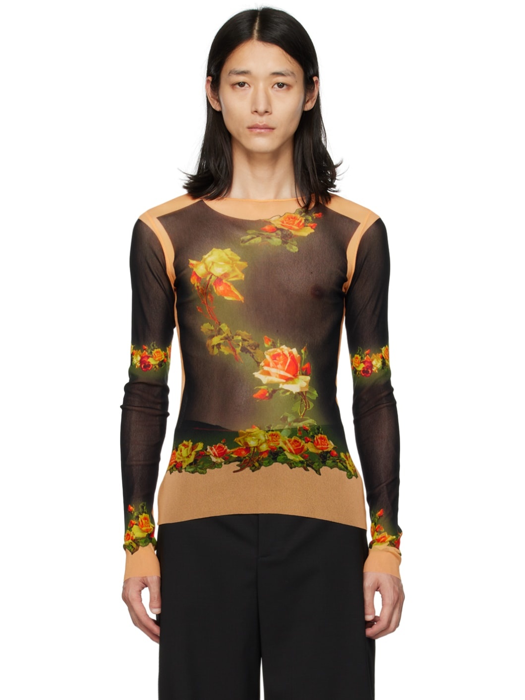 Black Fleurs Petit Grand Long Sleeve T-Shirt - 1