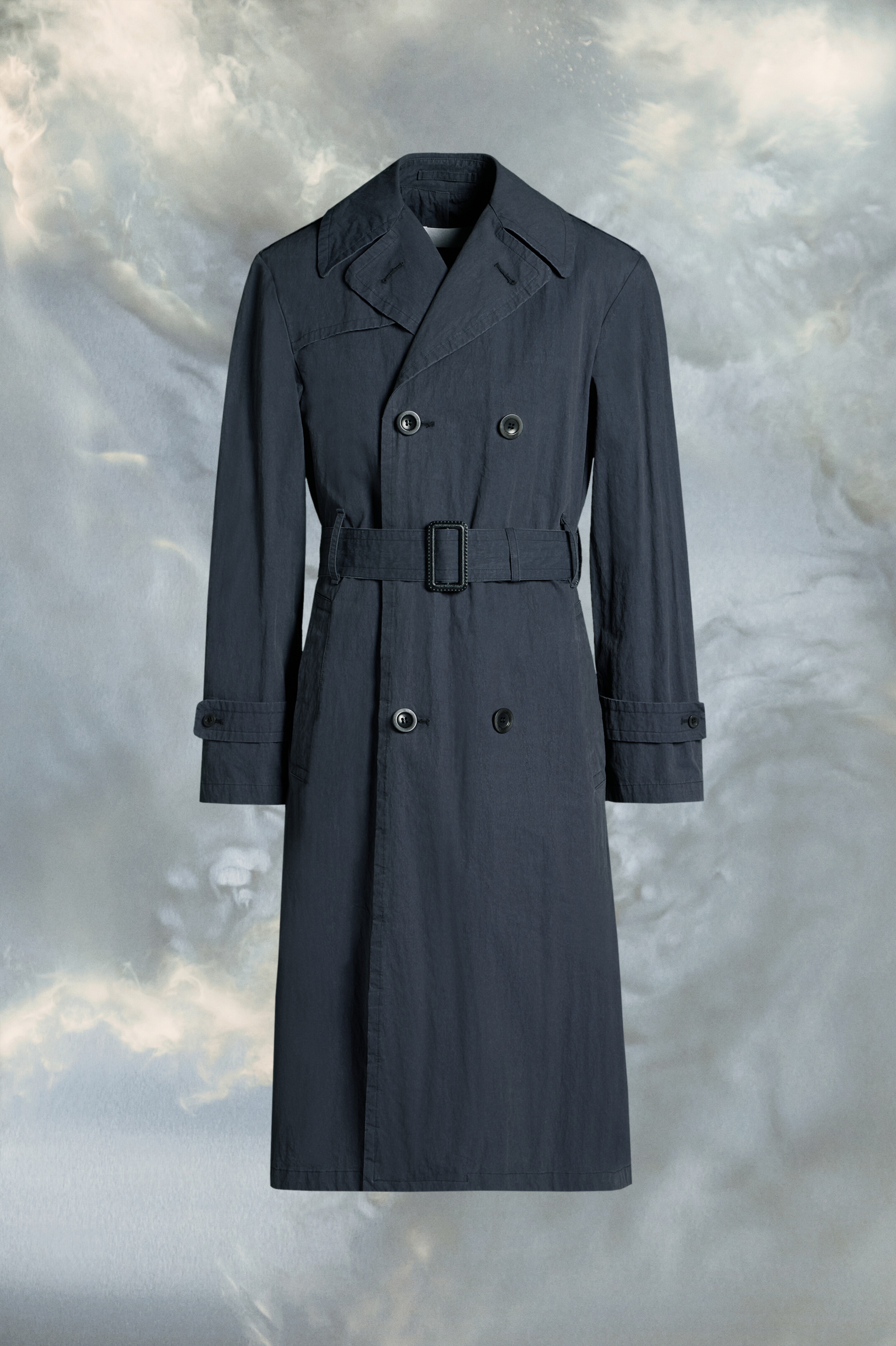 Double-breasted trench coat